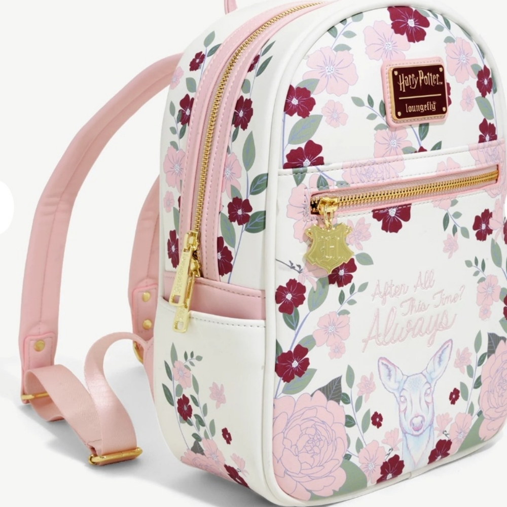 Loungefly Harry Potter Floral Mini Backpack - Picture 10 of 13